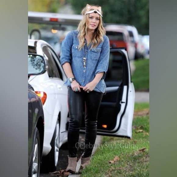 SPANX High-Waisted Faux Leather Leggings - Picture 6 of 7